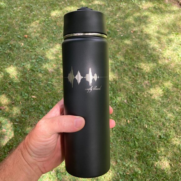 Simply Blessed Soundwave 22oz Water Bottle - Picture 1 of 12
